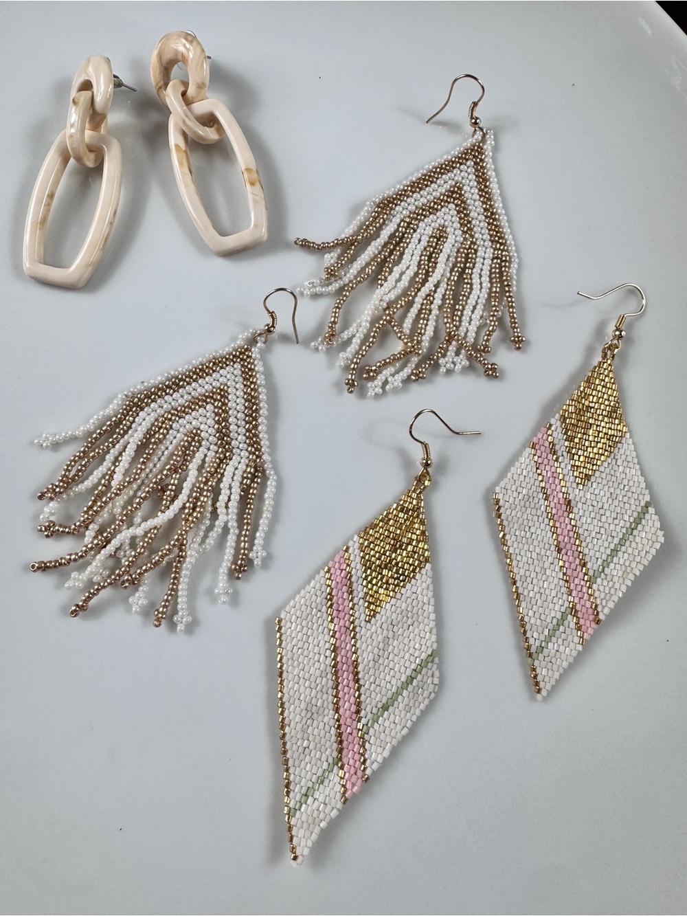 Plunder Lot 3 Pairs Dangle Earrings